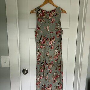 Vintage 90s Floral Midi Length Dress